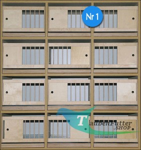 ZELLE MIT GITTERROST,  DREHRAHMEN UND SCHIEBEFRONT nr1 (2 Stuck)